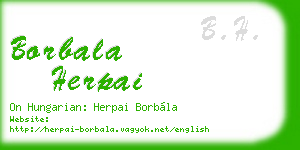 borbala herpai business card