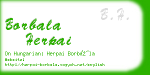 borbala herpai business card